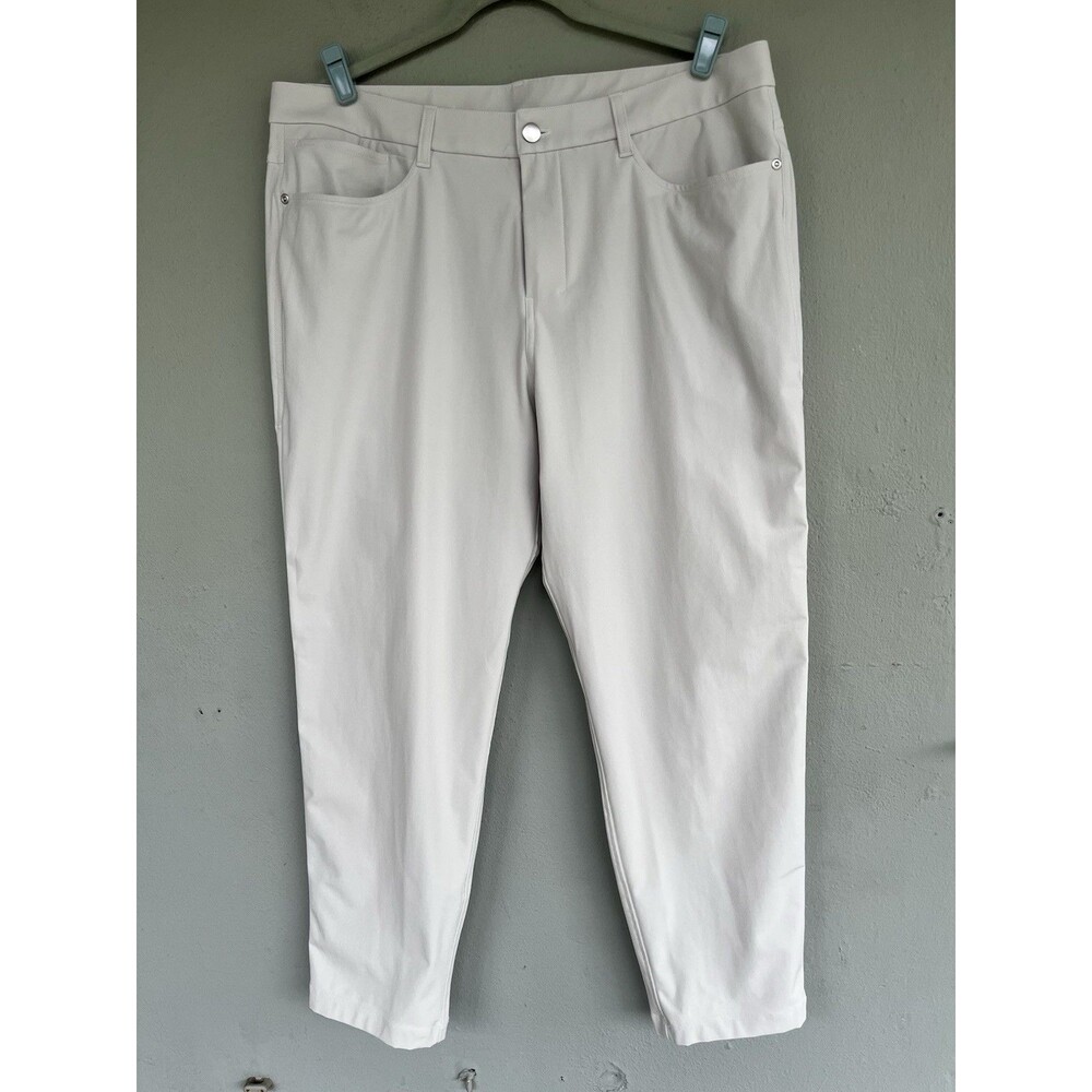 Lululemon ABC Classic Fit Pants 36X28 Cream 5Pocket Warpstreme Performance Chino